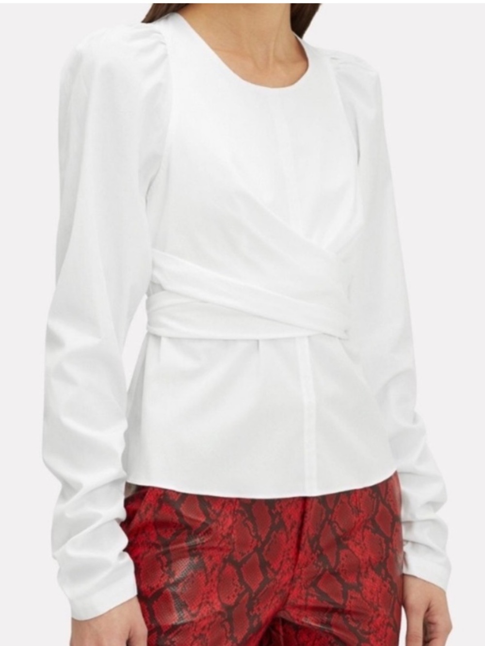 A.L.C. Karlin Poplin Wrap Blouse